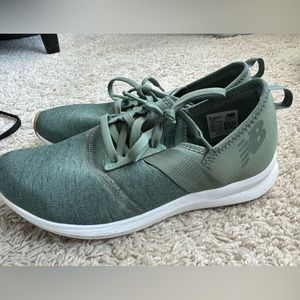 Never worn , new balance olive green women’s athletic shoe